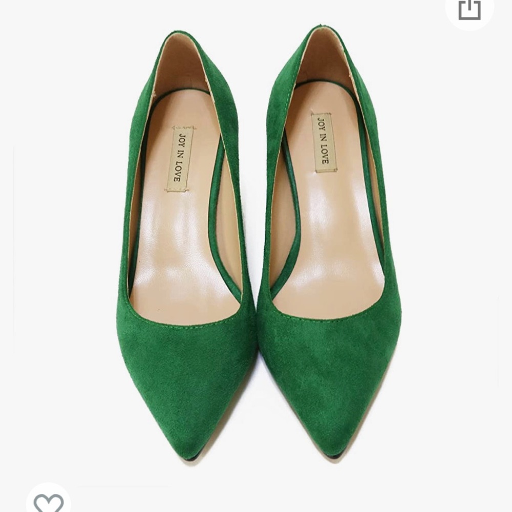 JOY IN LOVE Green Block Heel 10